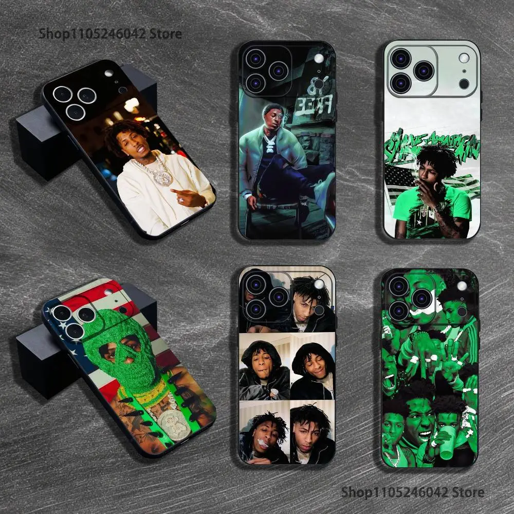 Y-YoungBoy DESHAWN MASA Smartphone Case - Black Shockproof Soft Cover for iPhone 17,16,15,14,13,12,11,Pro,XS,Max,XR,Plus,E,SE4,Mini - Cellphone Handheld Devices Accessories, Casing, Protective