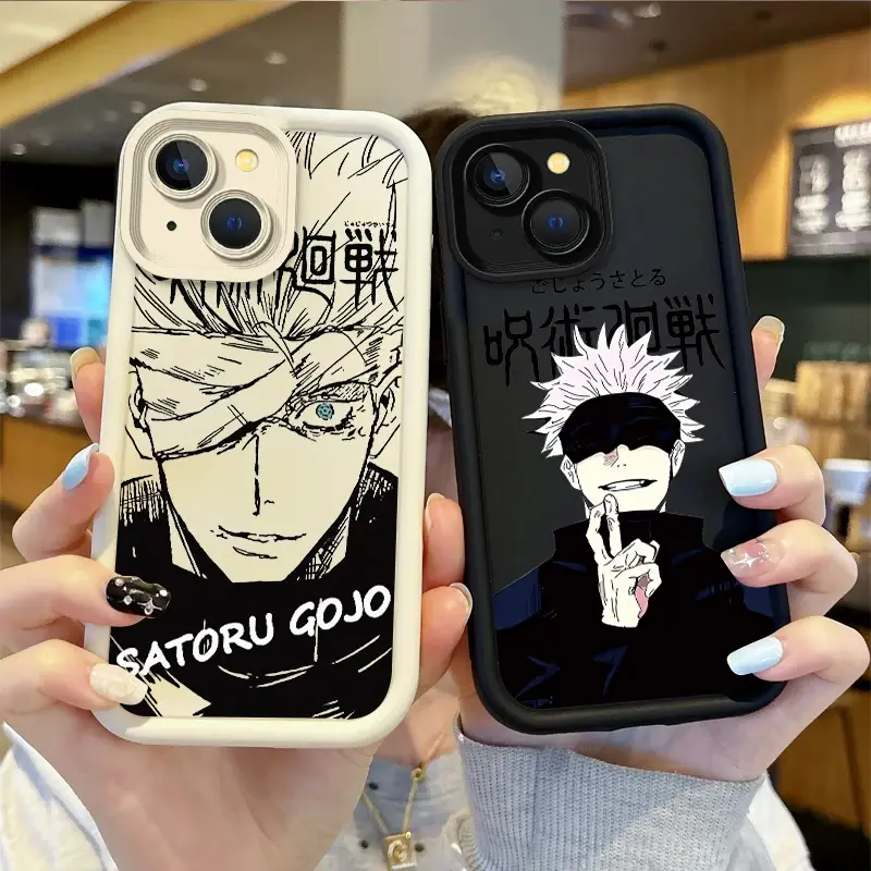 Jujutsu Kaisen Satoru Gojo Anime Phone Case For iPhone 15 14 13 12 11 Pro  Max 15 14 8 7 Plus X XS Max 8 7 6 Silicone Phone Cover - TikTok Shop