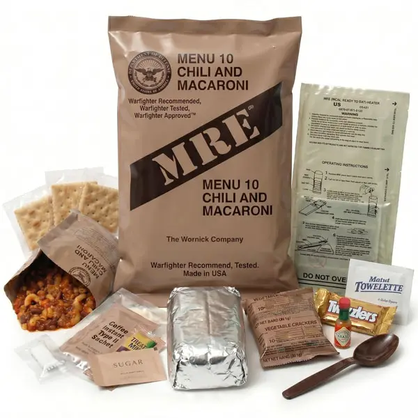 MRE Meals Ready to Eat – Military Survival Food Kit for Camping, Hiking, Hunting, Fishing, Outdoor Adventure & Emergency Preparedness – Complete Meal Rations with Flameless Heater, Long Shelf Life (Inspection Date 2026), Random Menu 1 Pack