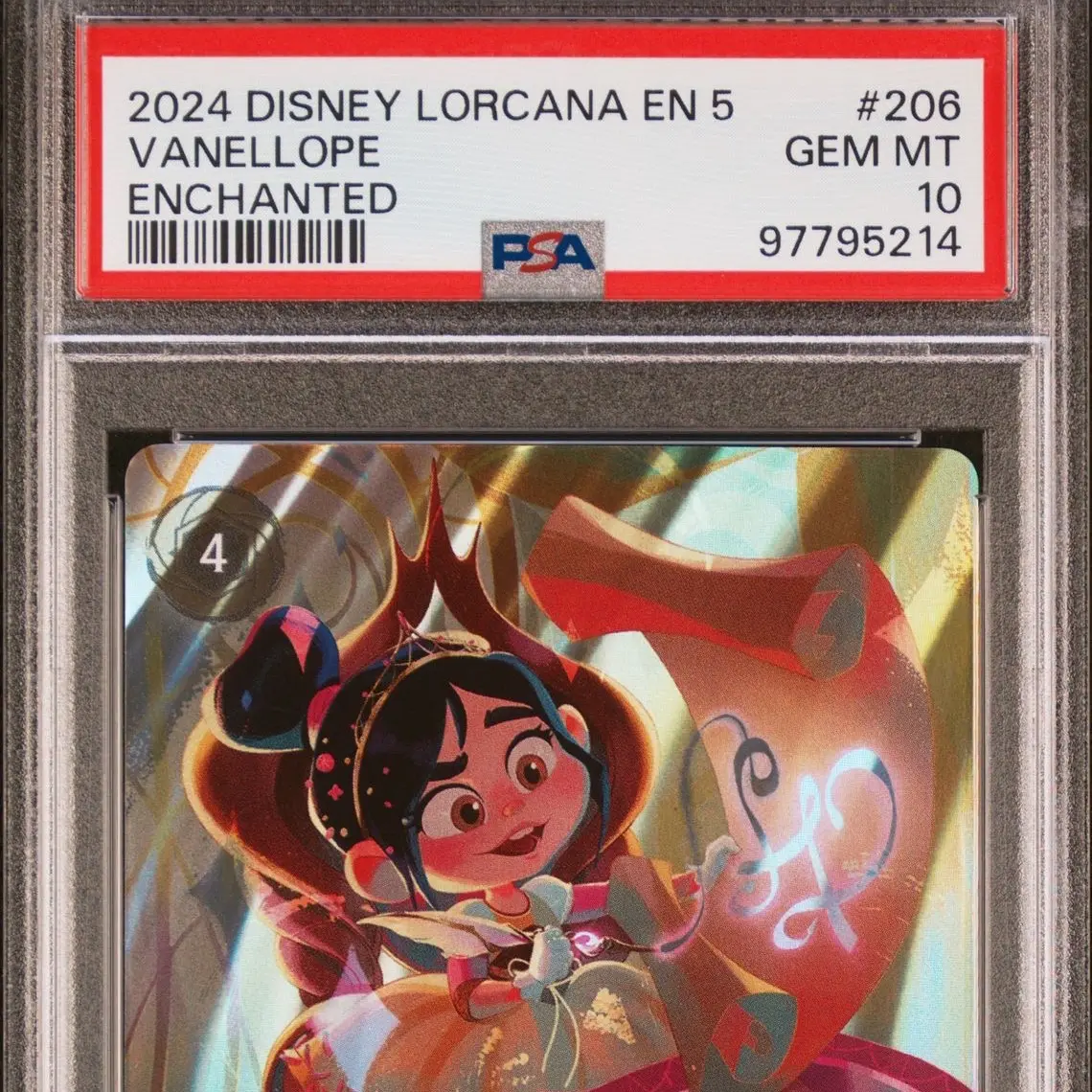PSA10 Disney Lorcana Vanellope 206 Enchanted