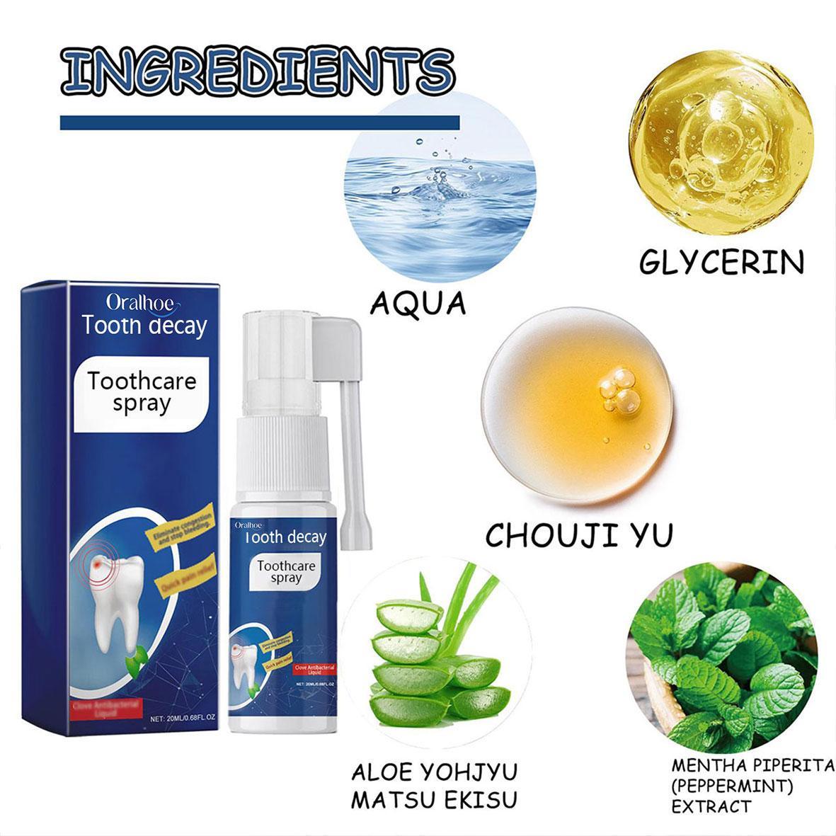 ORALHOE Oral Care Spray  - Preventing toothsensitivity, Relieving swollen and inflamedgums, Helping reduce tooth decay, Gentleformula for daily use