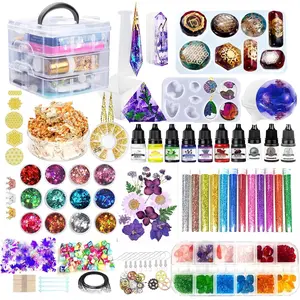Kit - Complete  Kits and Molds Set, 125 count   Making Kit for Beginners with Sphere, Pyramid,  Molds & Epoxy Supplies for DIY Crafts