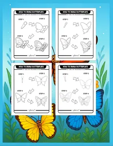 How to Draw Beautiful Butterflies: Easy Lessons for Kids & Adults