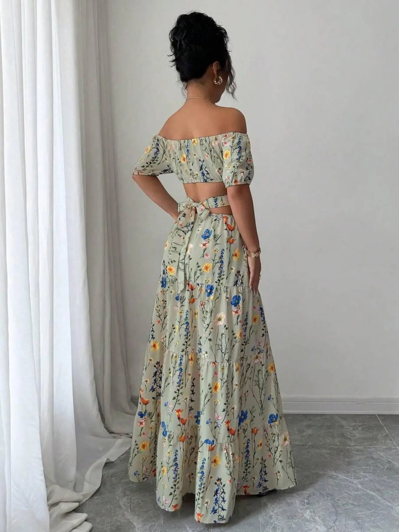 Elegant Chic Bohemian Boho Backless One-Shoulder Tie Dress for Women, Long Evening  Gown with Strappy Design, Perfect for Formal Wear, Formal Events & Special  Occasions Style - TikTok Shop