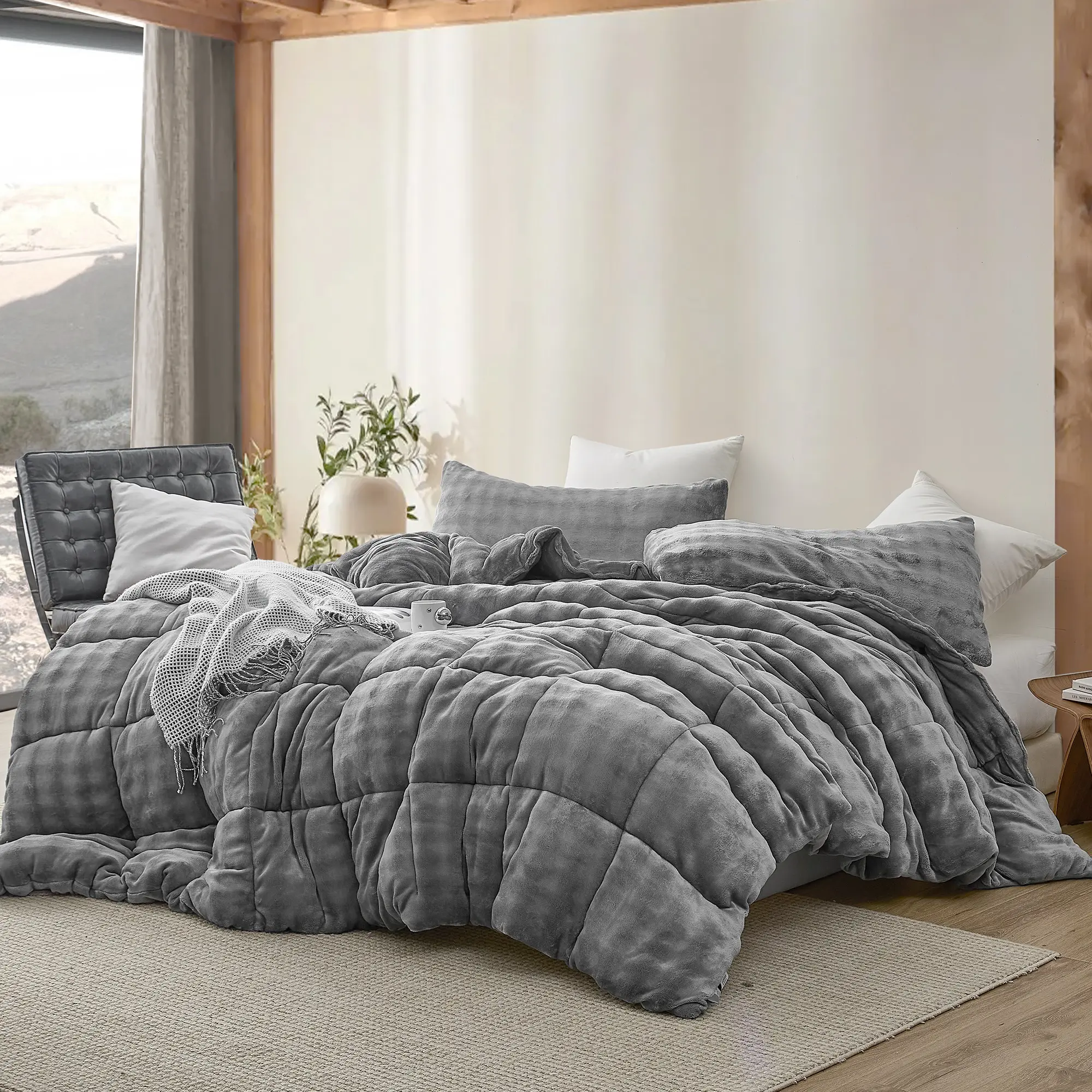 Git Puffy Cozy - Coma Inducer Oversized Comforter Set - Frost Gray