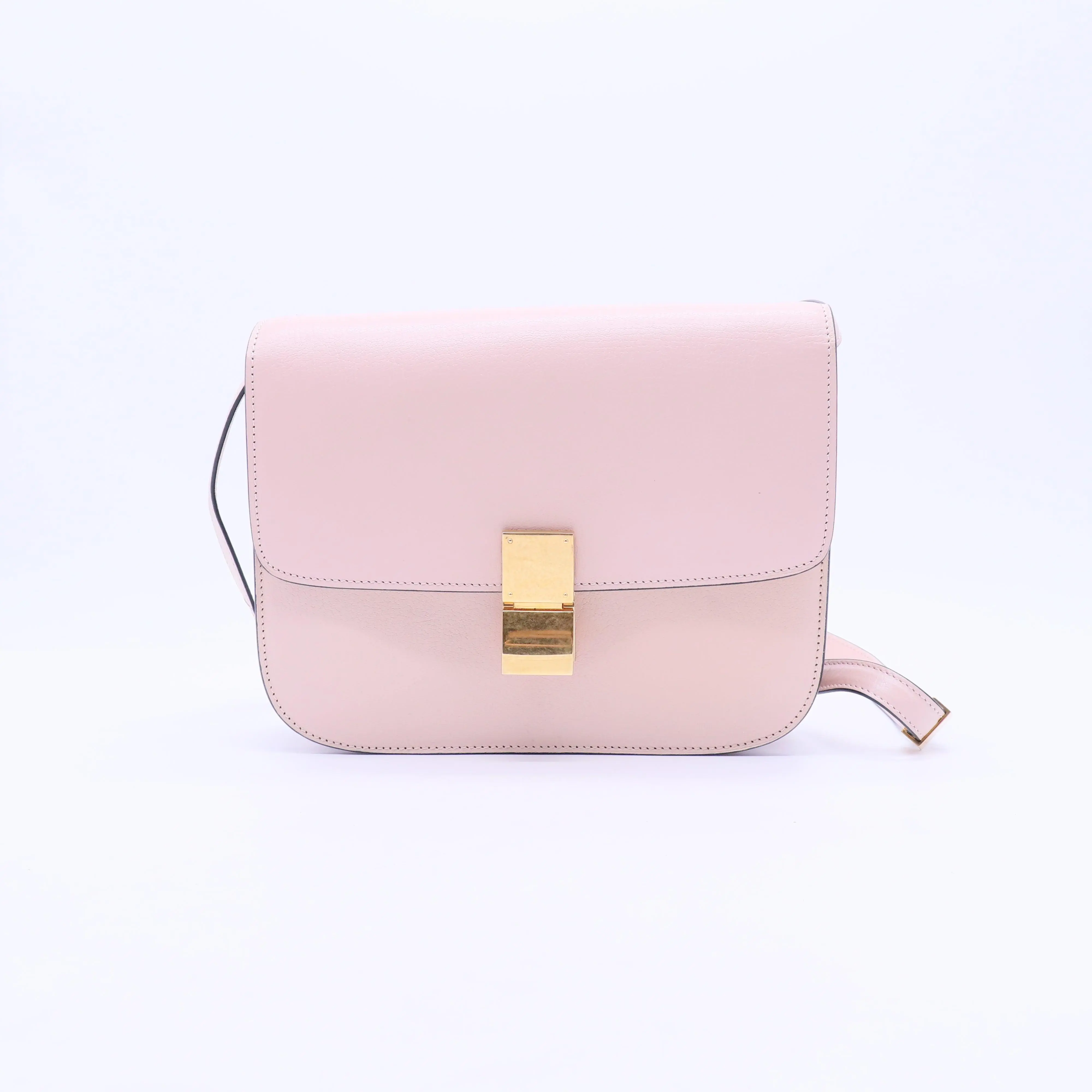 Pre-owned Celine Leather Shoulder Bags Goat Classic Medium B20886