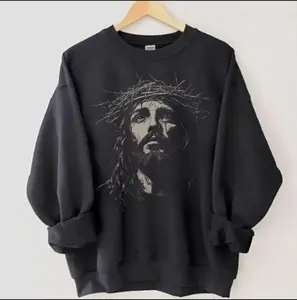 1. Jesus Graphic Sweatshirt, Christian Streetwear Faith Apparel, Religious Gift for Men Women, Unisex Pray Shirt