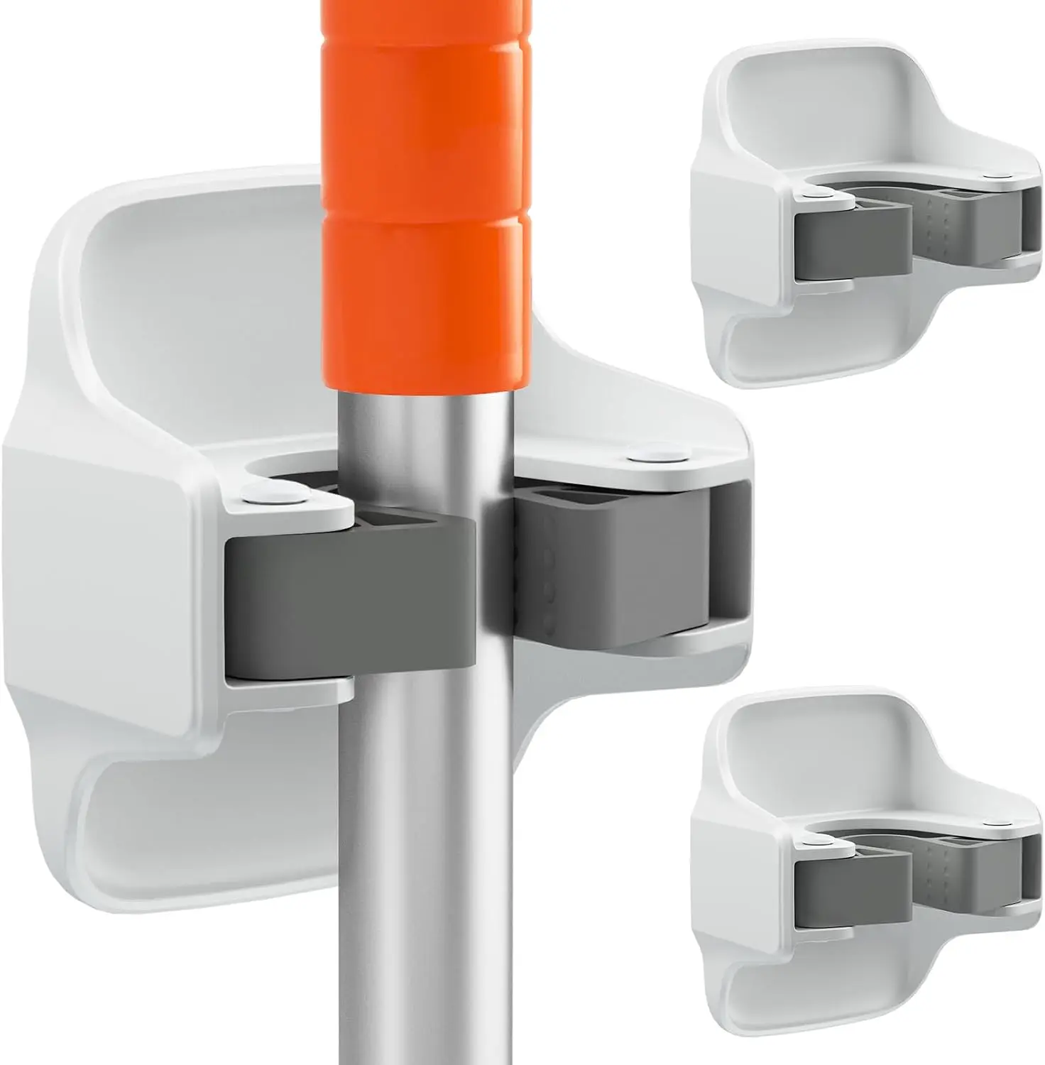 Broom Holder Wall Mount Mop Grippers organizer wall hanging, 3Pack | No Drilling Self Adhesive Easy install Anti-Slip Mop Broom Hanger Storage Rack for Kitchen,Laundry Room,Garden,Garage