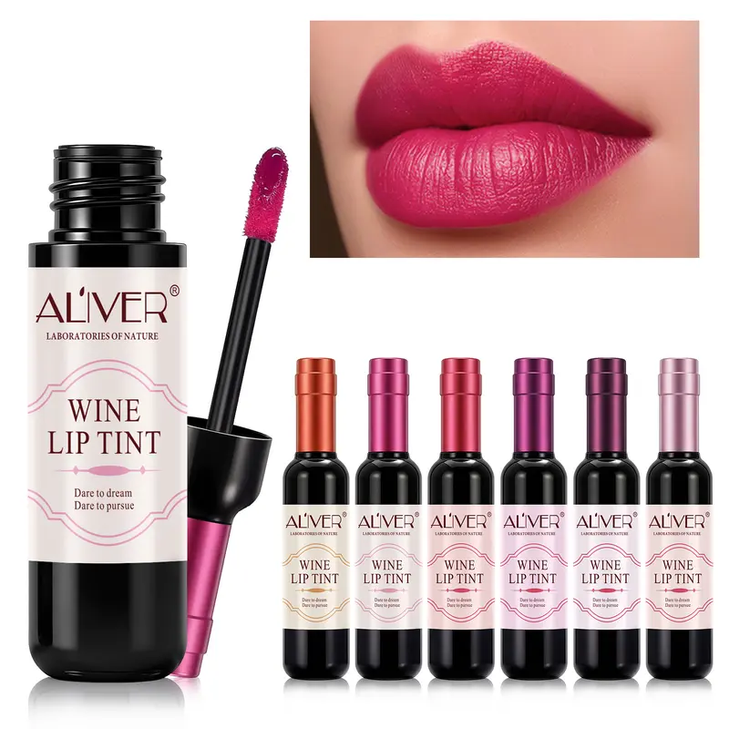 【NEW】Matte Lip Tint Cosmetic Set - 6 Assorted Lipstick Shades, 6-Hour Long-Lasting, Waterproof, High Pigmentation Cosmetic Lip Products Makeup for Adults & All Skin Types