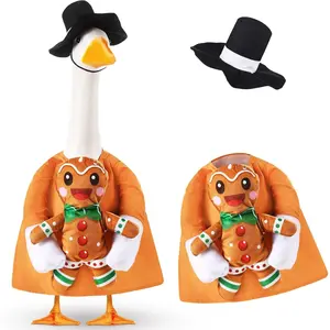 Christmas Goose Outfit for 23'' Lawn Cement Goose Porch Geese Costume Christmas Winter Garden Patio Yard OutdoorDecor