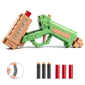 Tactical DIY Building Block Handle Set - Multiplayer Strategy Collaborative Toy Shooting Game for Outdoor Team Activities & Festival Gift Essential