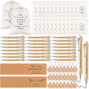 24 Sets Employee Appreciation  Include Motivational Burlap Drawstring Bags  Retractable Ballpoint Pens Inspirational  Thank You Cards for Coworker Office Supplies