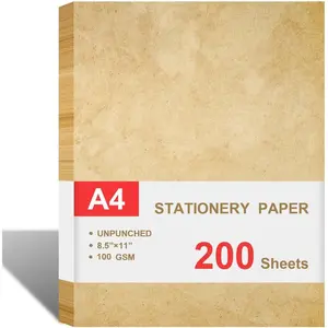 Antique Letterhead Paper, 200 Sheets Double-Sided, 8.5" x 11", Victorian Style,  Color