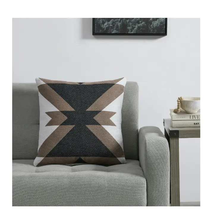 Aztec 18" x 18" Multicolor Geometric Cotton Decorative Pillow