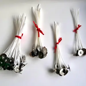 Pre-Waxed Cotton Candle Wicks - Perfect for 8oz Jar