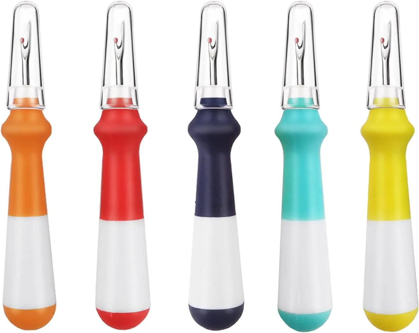 5 Pieces Ergonomic Grip Seam Ripper, Colorful Large Thread Remover for Sewing Crafting Removing Embroidery Hems and Seams