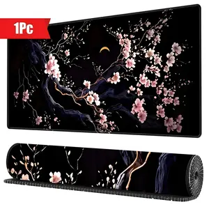 Cherry Blossom Pattern Mouse Pad, Anti-slip Large Mouse Pad, Fashionable Desktop Mouse Pad for Home Office