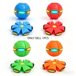 Upgraded Gift Box Edition Magic Ball Toy - Orb Ball, Magic Metaball, Children Bouncing Ball, Parent-Child Interaction, Dual Form Freely Switchable Magic Metaball Flying Saucer with 6 Light, Light Up Football
