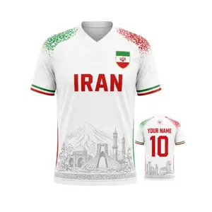 Men's Iran 3D Football Jersey WC 2026 Custom Name Number, Soccer Jersey Shirt for Fan, Sports Outdoor Oufits, Gift for Him