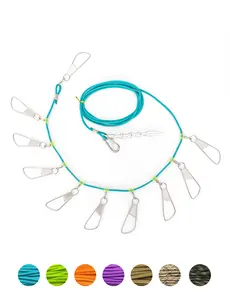 BLUEWING Fishing Stringer with Stainless Steel Snap Locks, 8ft Floating Rope and Heavy Duty Fish Spike