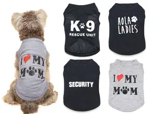 4 Packs Boy Dog Shirts Small Dog Boy Clothes Tshirts for Puppy Boys Male Black Dog Clothes for Small Dogs Boy Small