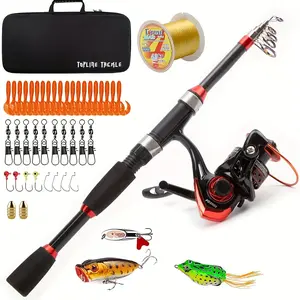 Collapsible Fishing Rod And Reel Combo