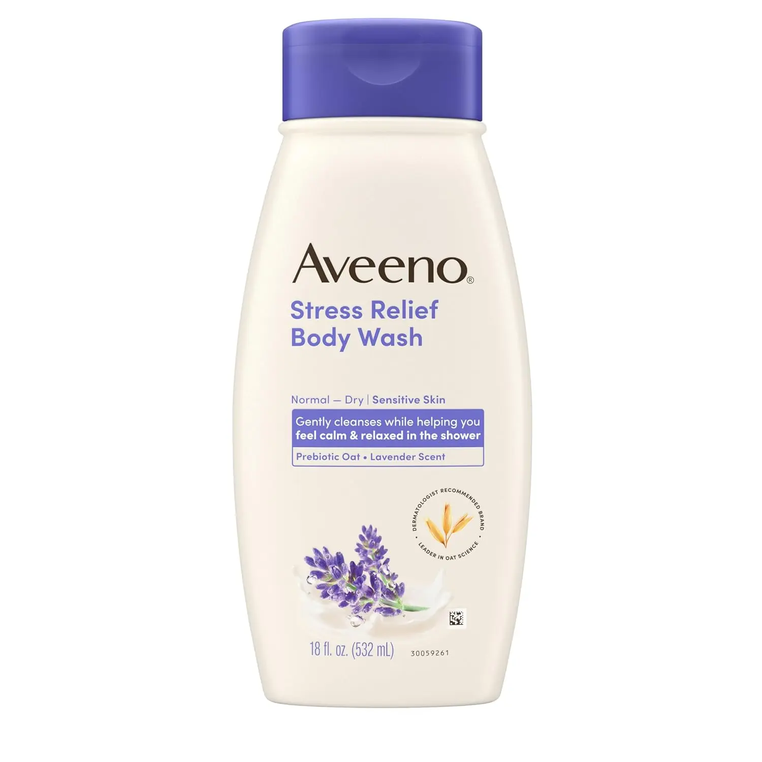 Aveeno Stress Relief Lavender-Scented Body Wash, 18 fl. oz - Beauty & Personal Care Bath & Shower Cleanser