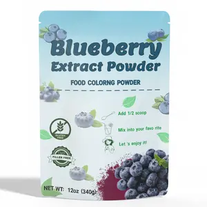 Blueberry Powder 12oz (340 Grams) - Fruit Powder | Freeze-Dried Wild Blueberries Source | No Sugar & Additives | Great Flavor for Drinks, Smoothie, & Beverages | Food Coloring Powder