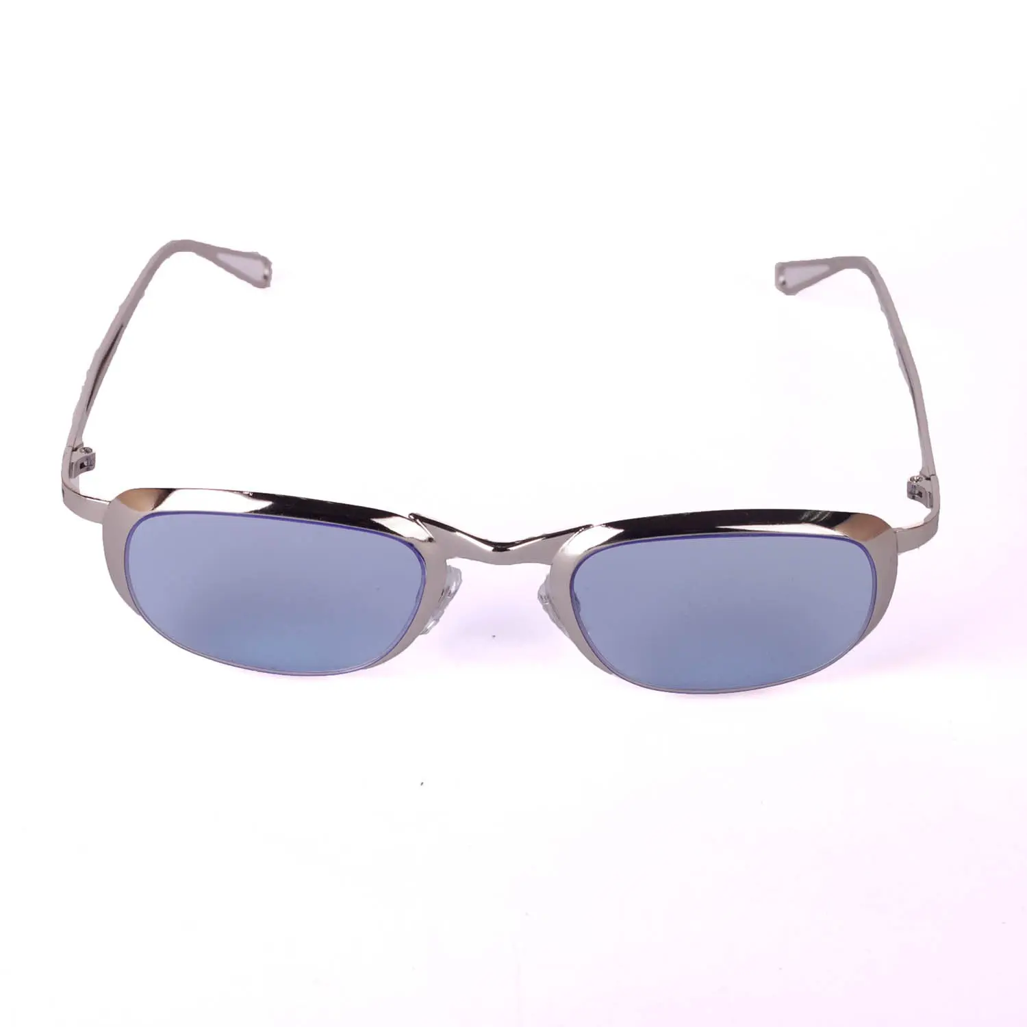 Walleva Bronze-copper metal Rimless metal shield sunglasses