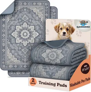 Super Absorbent Washable Pee Pads for Dogs (2-Pack) – Reusable, 100% Waterproof & Leakproof Training Pads with Non-Slip Backing, Quick-Dry & Durable for Crates and Floors!