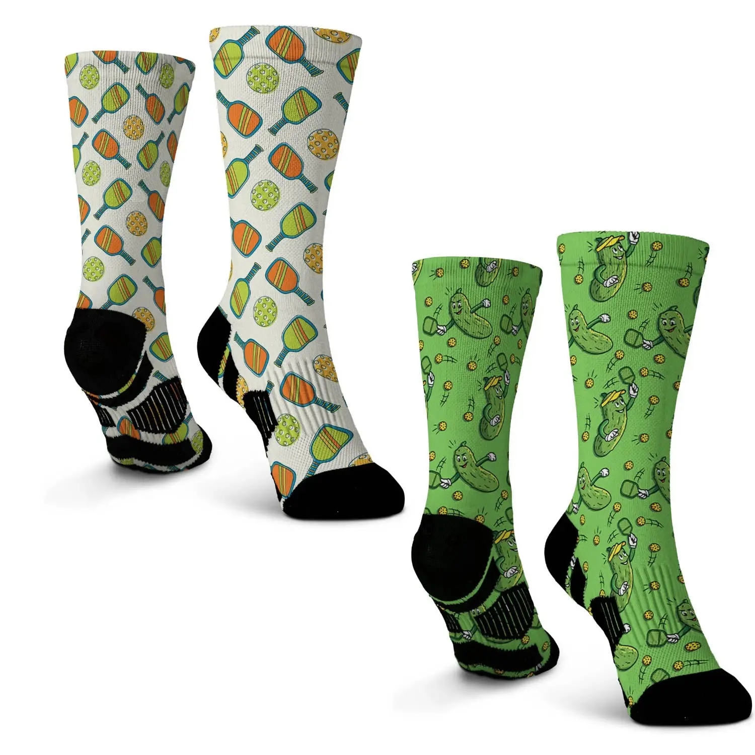 Pickleball Graphic Flex Mid-Calf Sock Set - Dill With It