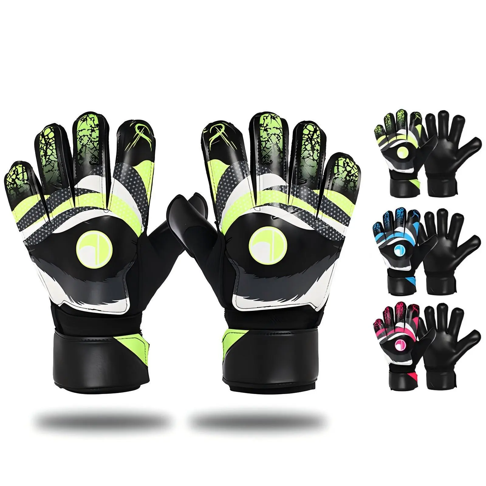 Soccer Goalkeeper Gloves, Soccer Goalie Gloves, Goalkeeper Equipment, 1 Pair Professional Football Gloves with Strong Grips and Finger Protection, Sports Gloves for Men & Women
