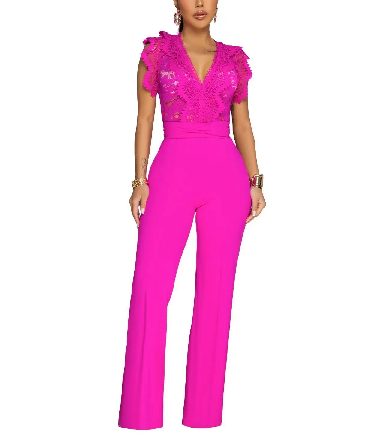 Women's fashionable, sexy, elegant, high waisted, wide leg pants, club business party button jumpsuit suits women clothing,black jumpsuit for women, Outfit Long Sleeve - TikTok Shop Women's fashionable, sexy, elegant, high waisted, wide leg pants, club business party button jumpsuit suits women clothing,black jumpsuit for women, Outfit Long Sleeve - TikTok Shop