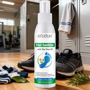 Sefudun Tea Tree Oil Foot Disinfector Spray, Quick-Dry Formula, Effective Odor Control, Suitable for Feet and Shoes, 120ML Liquid