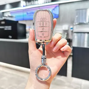 ACEBOY For Toyota Sienna Smart 5 Buttons Key Fob Cover Case Key Chain Protector Keyless Entry Remote Holder