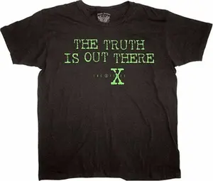 Adult Men's The X Files TV Show The Truth is Out There Black T-Shirt Graphic Tee