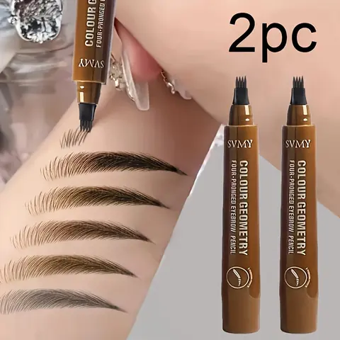 2-Piece Eyebrow Pen Set, Waterproof & Sweat-Resistant Design, Portable Makeup Tool Ideal for On-the-Go Touch-Ups, Everyday Brow Set, Eyebrow Kit, Eyebrow Makeup Products