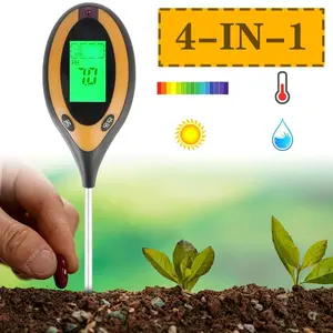 Four-In-One Electronic Soil Test Instrument, Ph Tester, Light Meter, Temperature Humidity Detector, Garden Tool Kit