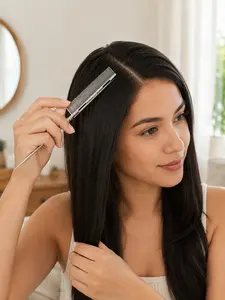 Professional Aluminum Rat Tail Comb for Hair Styling, Anti Static Heat Resistant Fine Tooth Hair Comb for Salon Barber Cutting Dyeing Sectioning, Viral Beauty Tool Gift for Women Men, Christmas Birthday Halloween Gift for Mom Wife Girlfriend