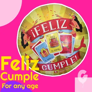 ¡Feliz Cumple! / HappyBDay 23 inch round Mylar Balloon