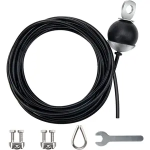 Fitness Pulley Cable 196 Inch, Adjustable Home Gym Cable Replacement for Pulley System, Heavy Duty Fitness Rope Machine Accessories