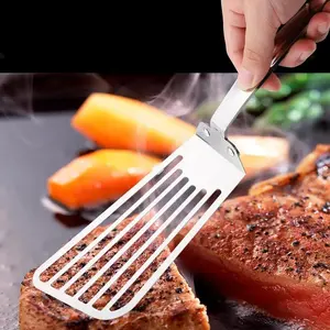 Stainless Steel Fish Spatula, Multifunctional Slotted Spatula, Kitchen Cooking Utensils for Frying, Baking, Grilling, Cooking, Kitchen Accessories, Barbecue Accessories