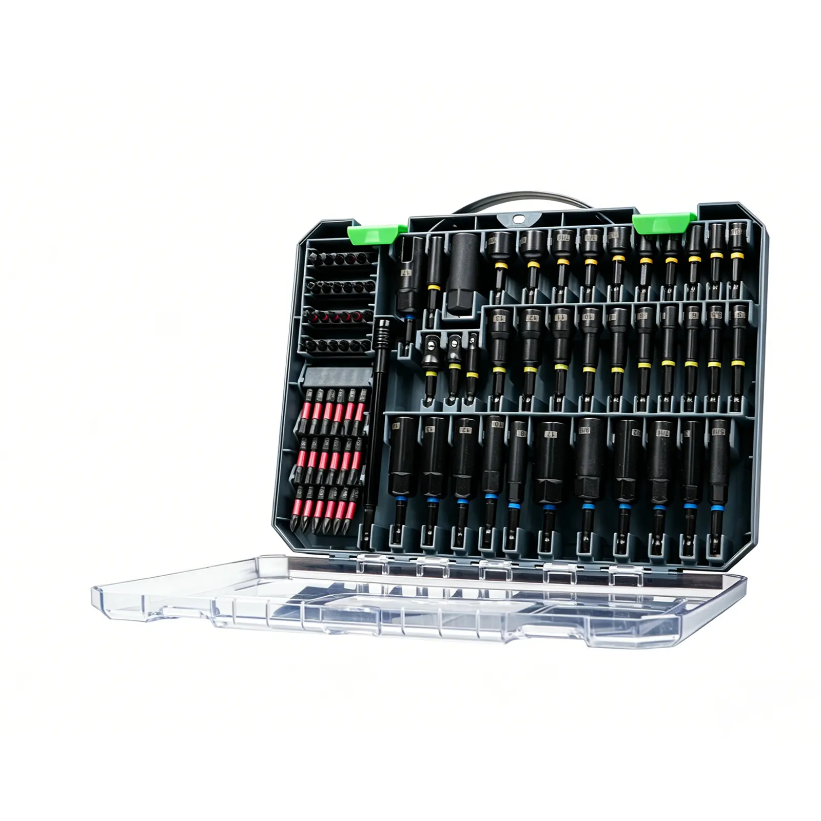80PCS Impact Nut Driver Set, Magenetic Nut Driver Set for Impact Drills and Premium Deep Drivers, Wing Nut Setters, 1/4'' Quick Change, Bit Extention, S2 Steel Bits, Pivoting Nut Setter
