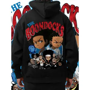 Men's patterned hooded sweatshirt, autumn and winter long sleeved pullover, suitable for young people's casual warm clothing, clothingRAIMENTRY