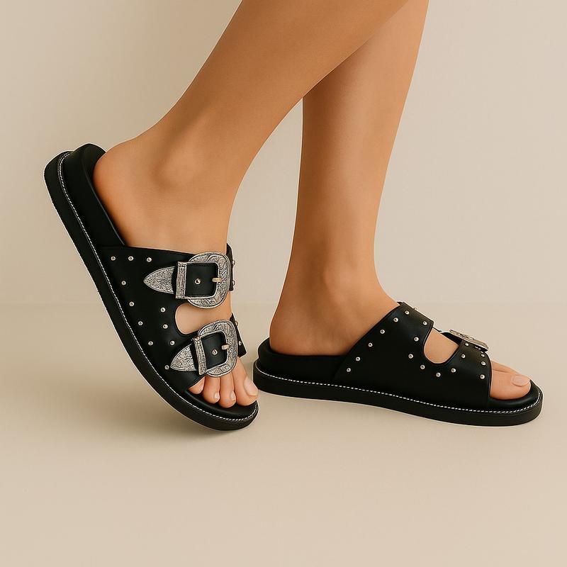 Imperfecto Slider Sandals | Women's Stylish Slip-Ons with Cushioned Comfort | Women Faishion Sandals