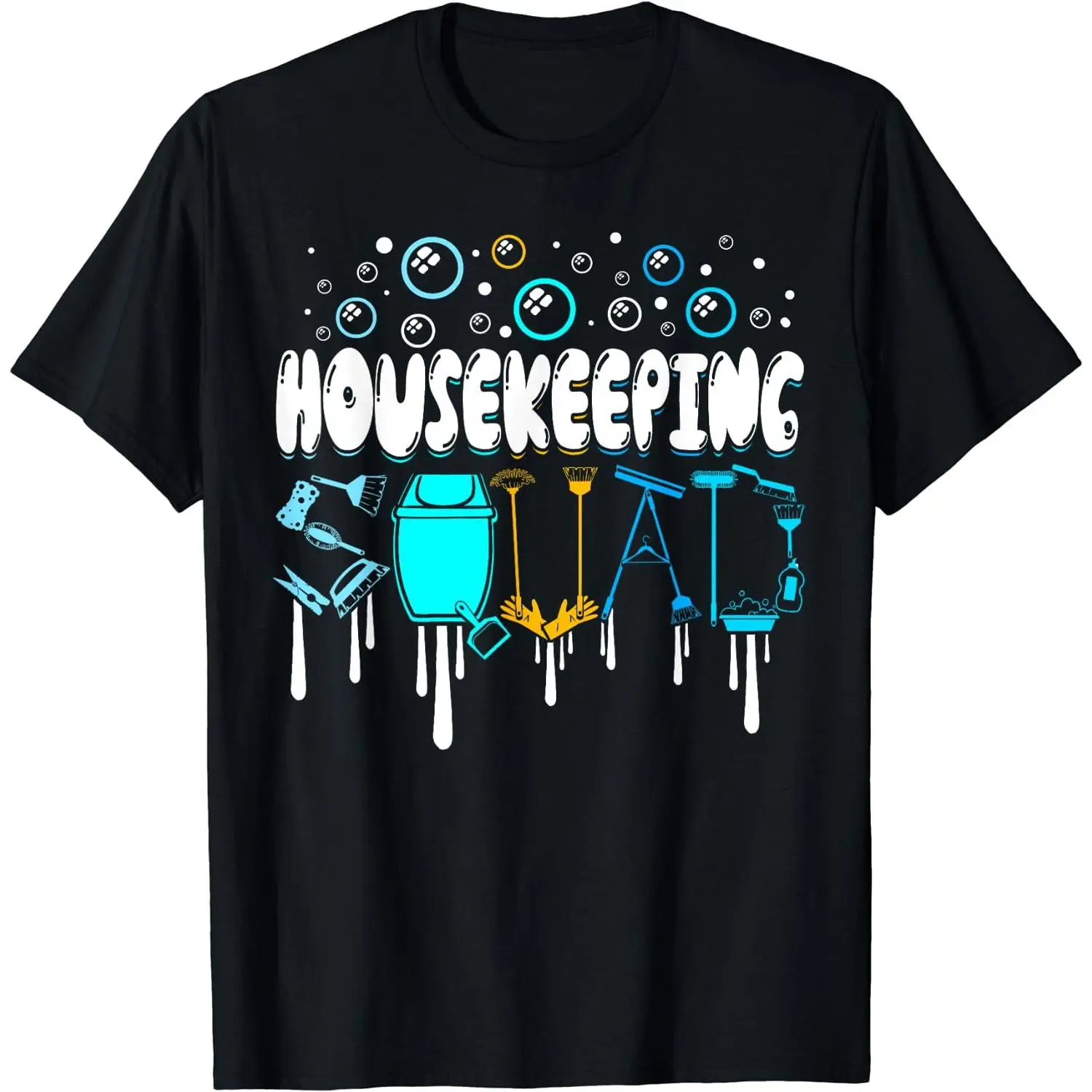 Casual Loungewear Cotton Short Sleeve Housekeeping Squad Cleaner Cleaning Housekeeper T-Shirt For Men Women