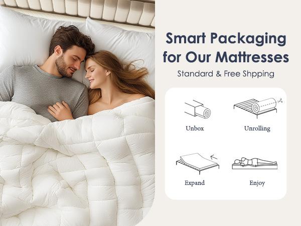 Soges Green Tea Gel Memory Foam Mattress 4-14 Inch, Twin/Full/Queen/King Size with Pressure Relief, Washable Cover, Medium Firm for Adults & Teens, Blue/Light Grey/Dark Green