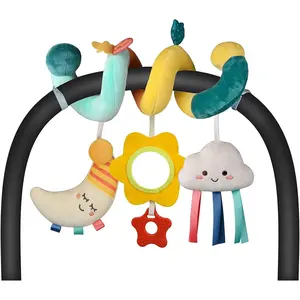P-PLT08   Car Seat Toys Infant Toys 0-6 Months Newborn Toys, Stroller Toys Baby Toys 0-3 Months, Baby Toys 0-6 Months for Crib Mobile Bassinet with Rattles Jingle Mirror Teether for 0 3 6 9 12 Boys Girls Babies