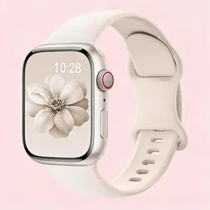 Sport Silicone Band for Apple Watch 40mm 38mm 41mm 44mm 45mm 42mm 49mm Women Men Soft Wristband Waterproof Replacement Strap for iWatch Series 9 8 7 6 5 4 3 2 1 SE Ultra