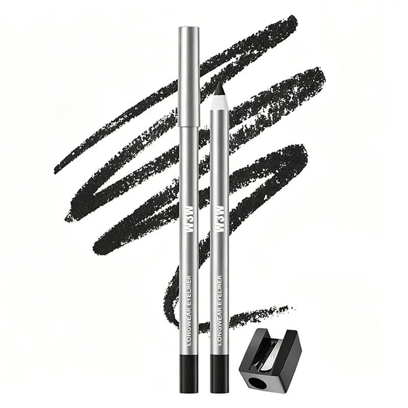 Waterproof Gel Eyeliner Pencil, 01# Plum - Smudge-Proof Creamy Glide Makeup for Precision Winged Eye Looks & Lash Line Definition